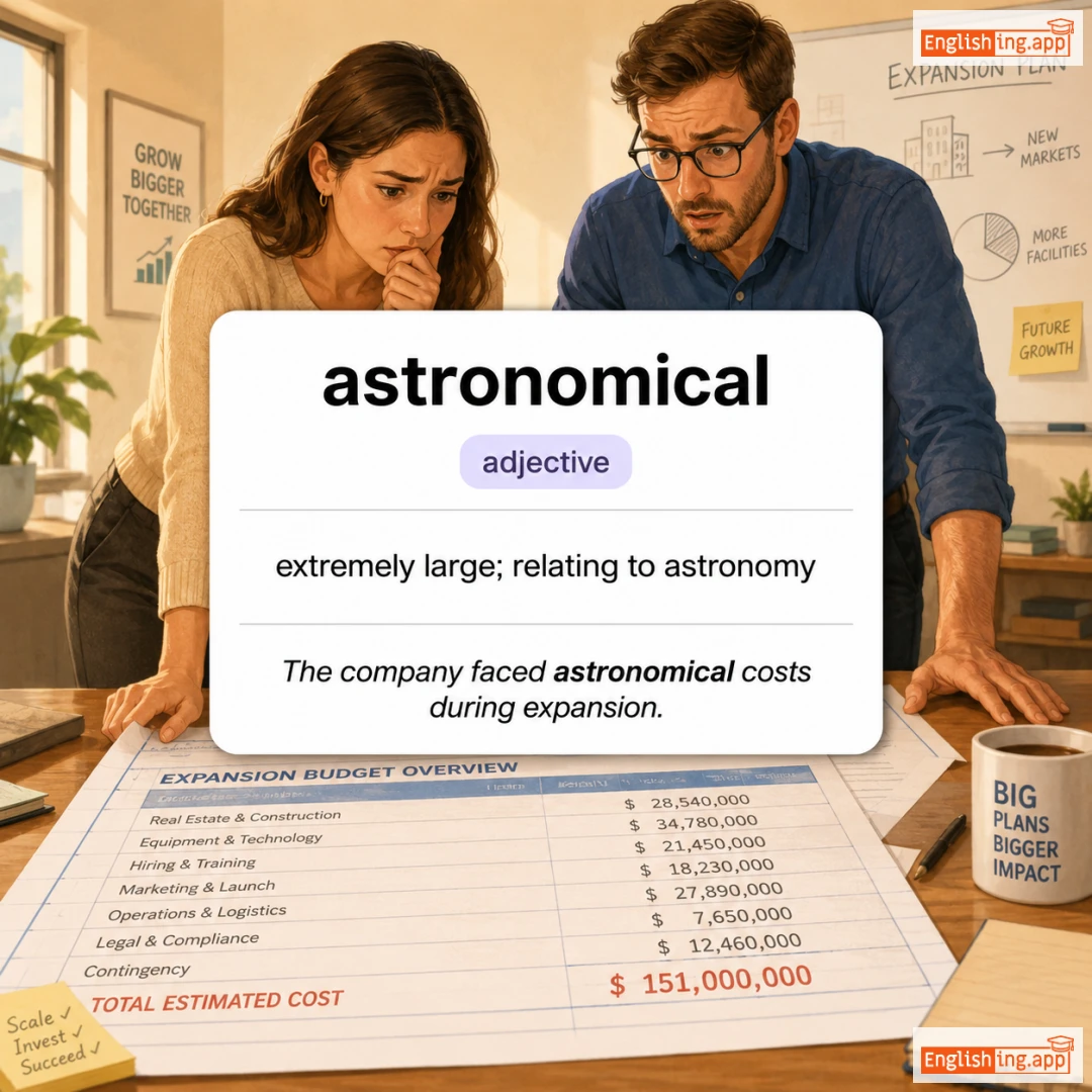 astronomical definition card — visual illustration of the meaning