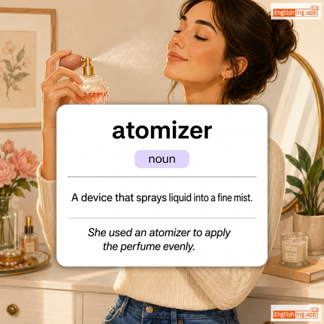atomizer definition card — visual illustration of the meaning