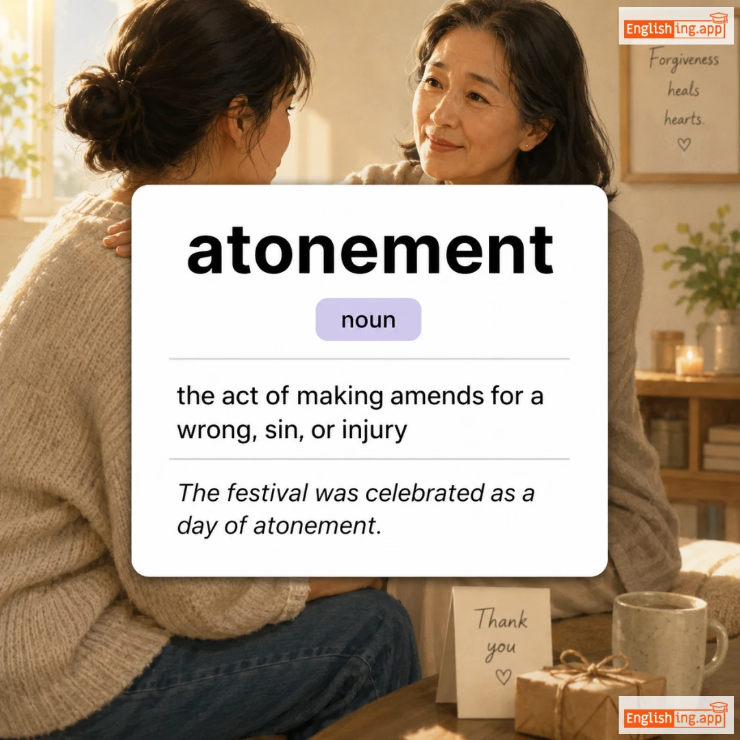 atonement definition card — visual illustration of the meaning