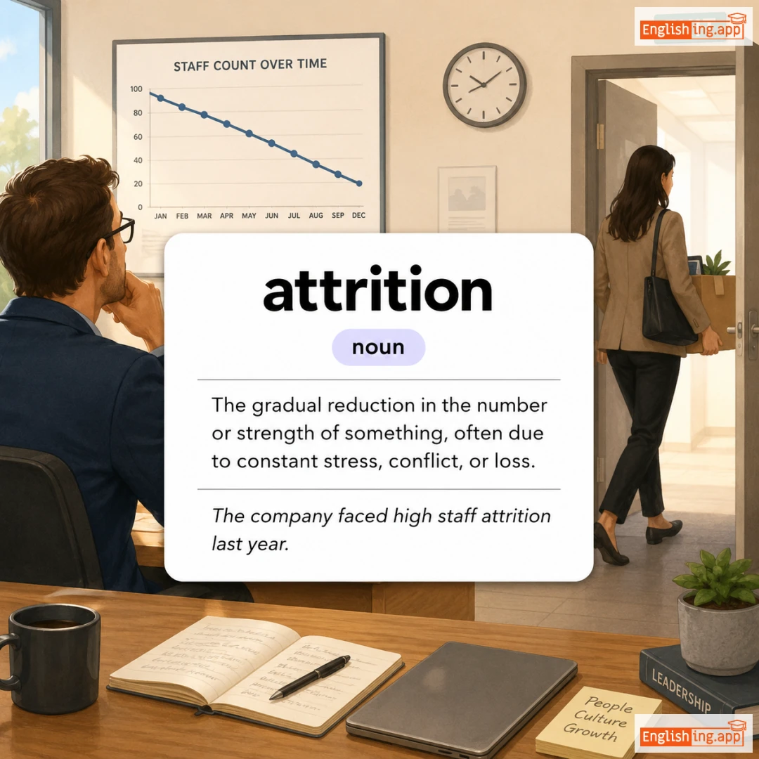 attrition definition card — visual illustration of the meaning