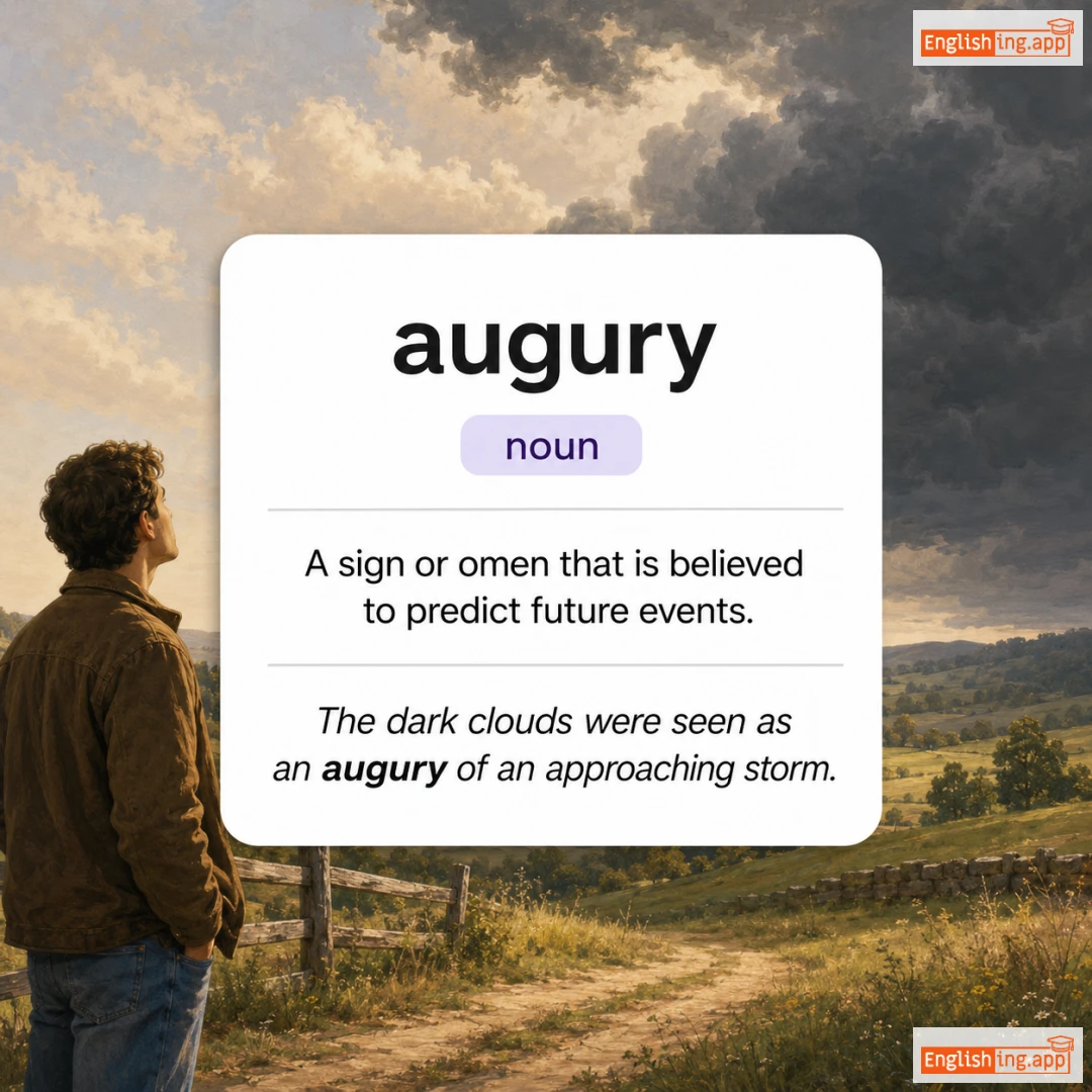 augury definition card — visual illustration of the meaning