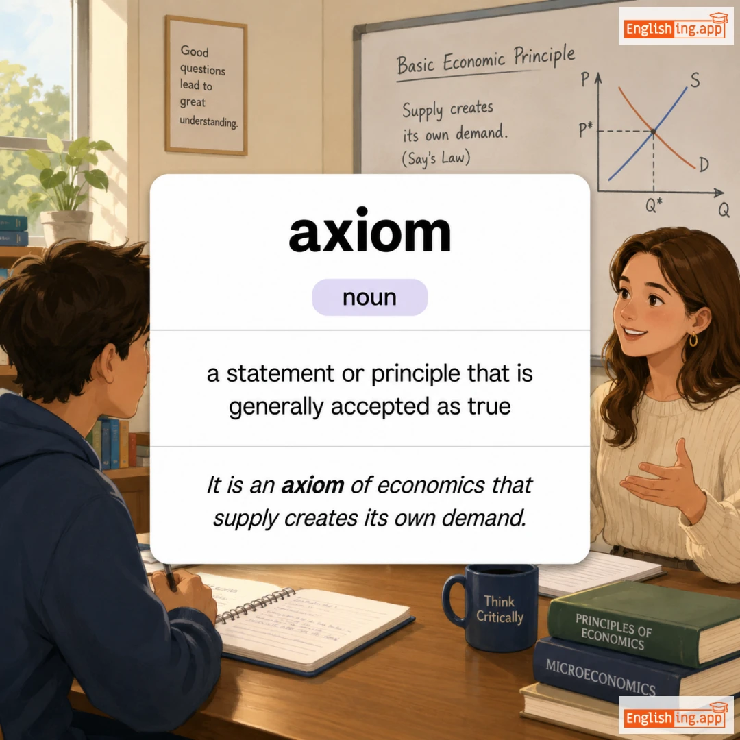 axiom definition card — visual illustration of the meaning