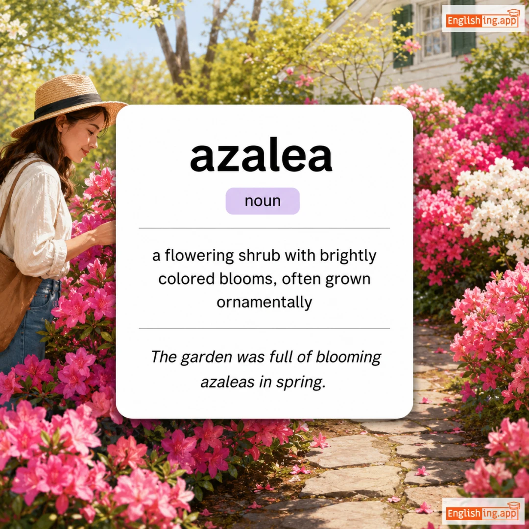 azalea definition card — visual illustration of the meaning