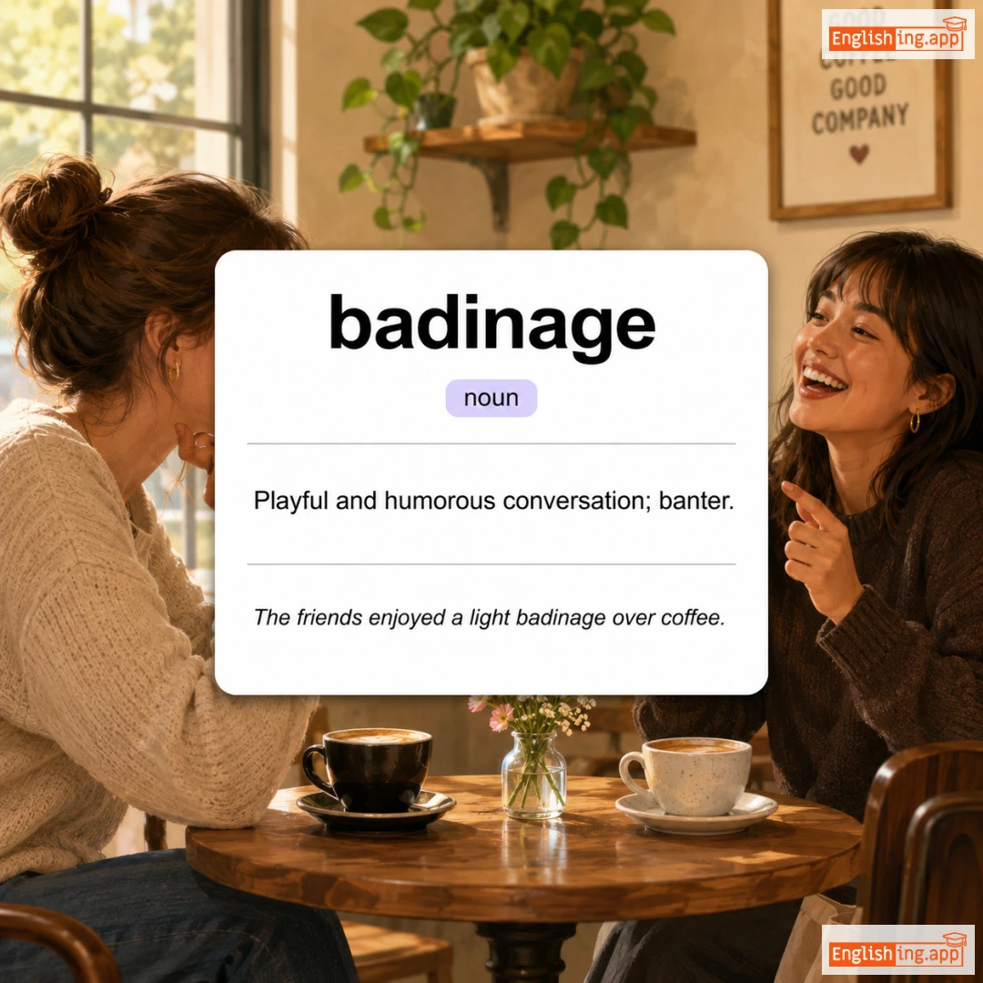 badinage definition card — visual illustration of the meaning