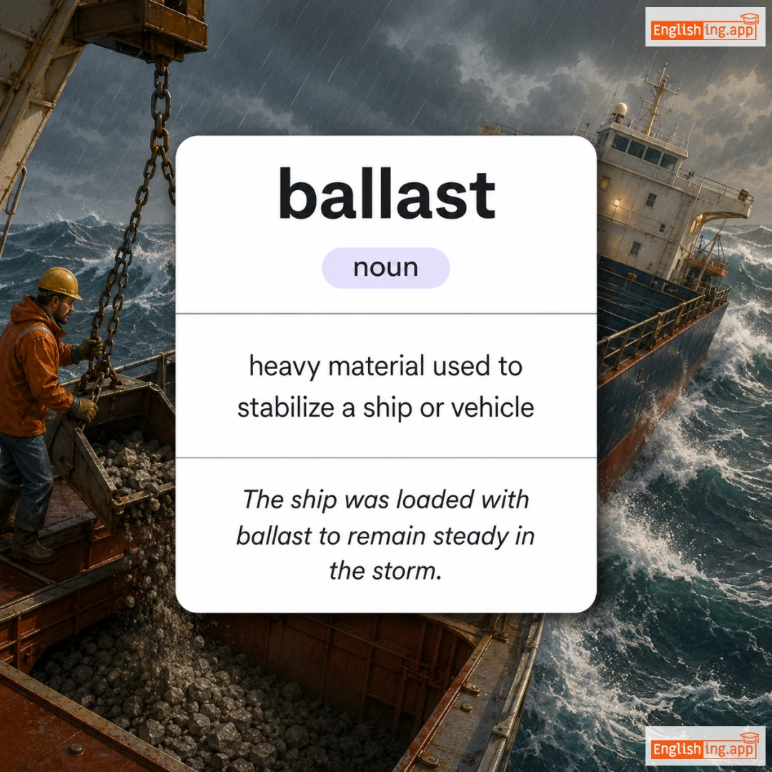 ballast definition card — visual illustration of the meaning