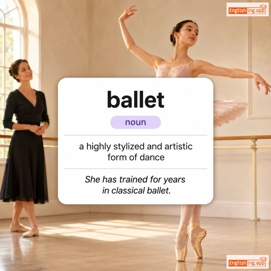 ballet definition card — visual illustration of the meaning