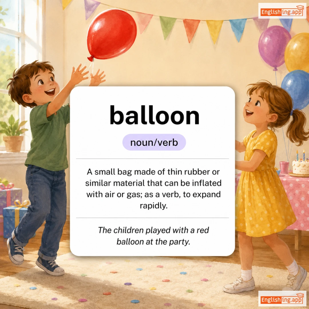 balloon definition card — visual illustration of the meaning