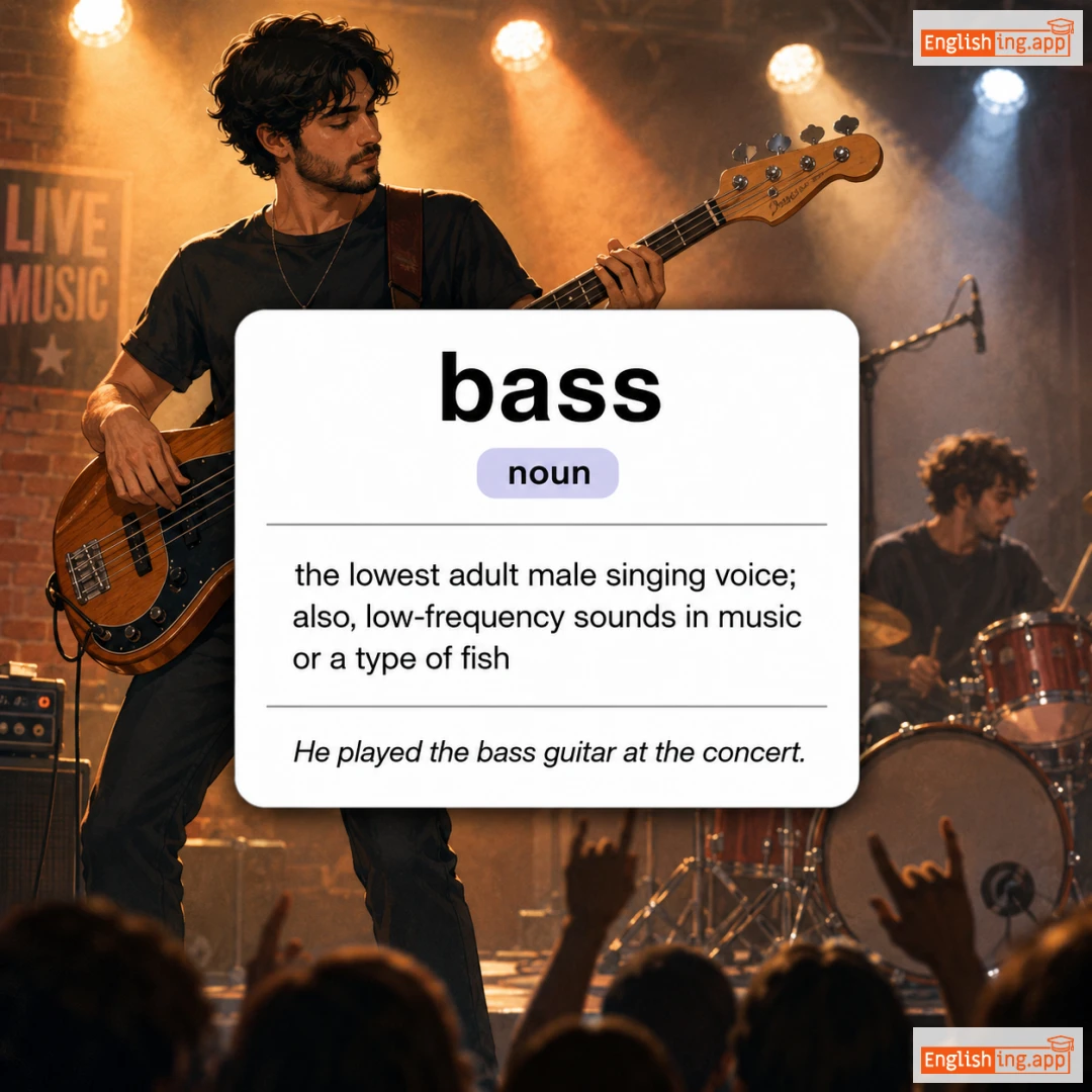bass definition card — visual illustration of the meaning