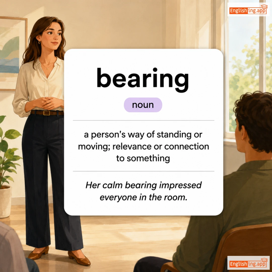 bearing definition card — visual illustration of the meaning