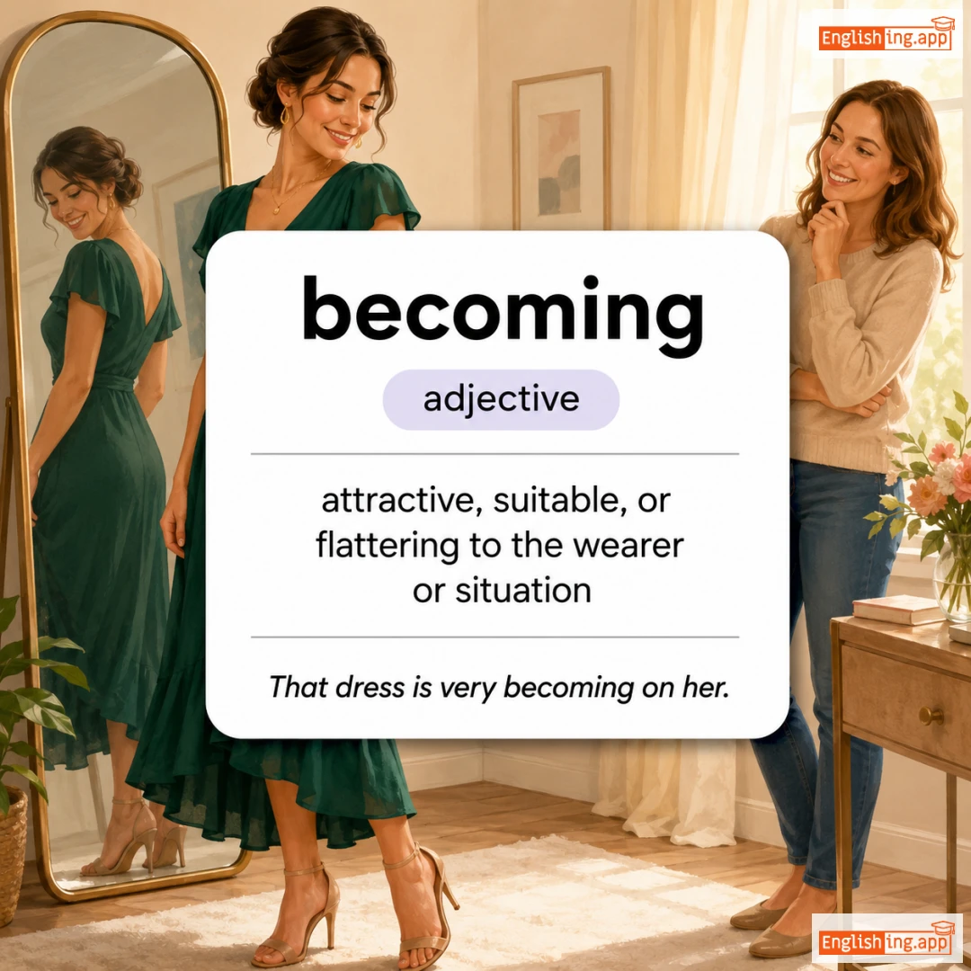 becoming definition card — visual illustration of the meaning