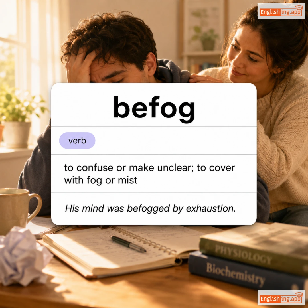 befog definition card — visual illustration of the meaning