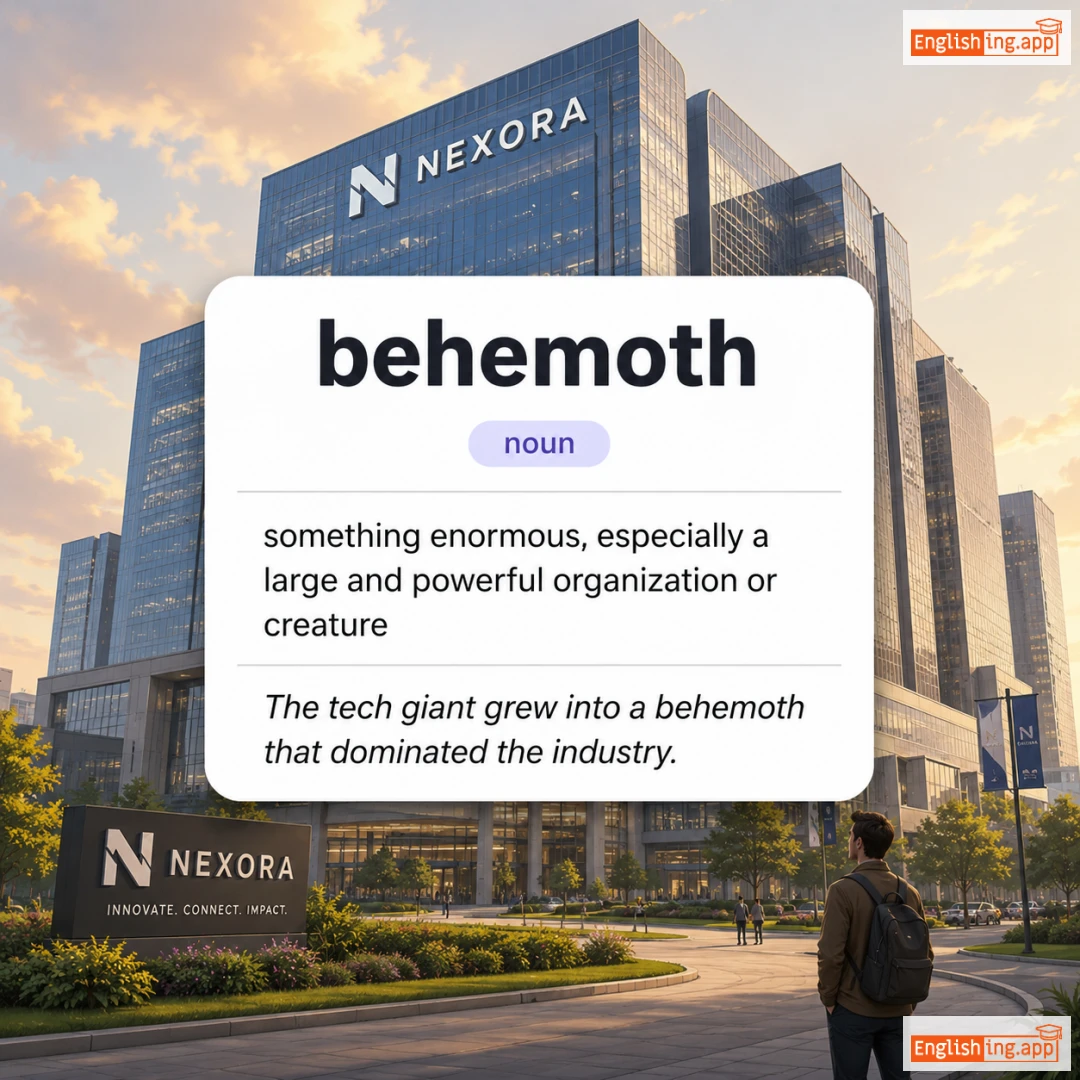 behemoth definition card — visual illustration of the meaning