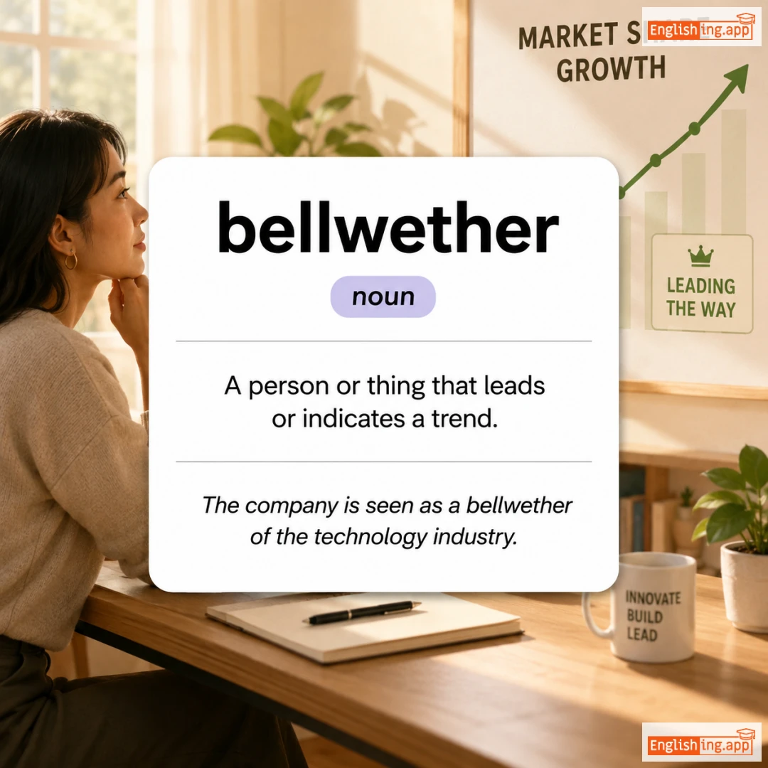bellwether definition card — visual illustration of the meaning