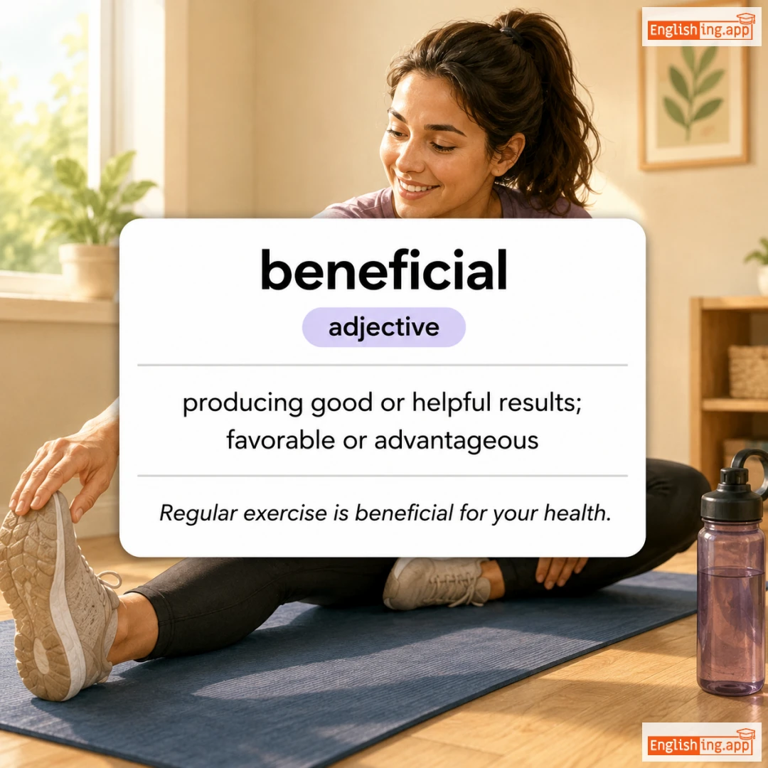 beneficial definition card — visual illustration of the meaning