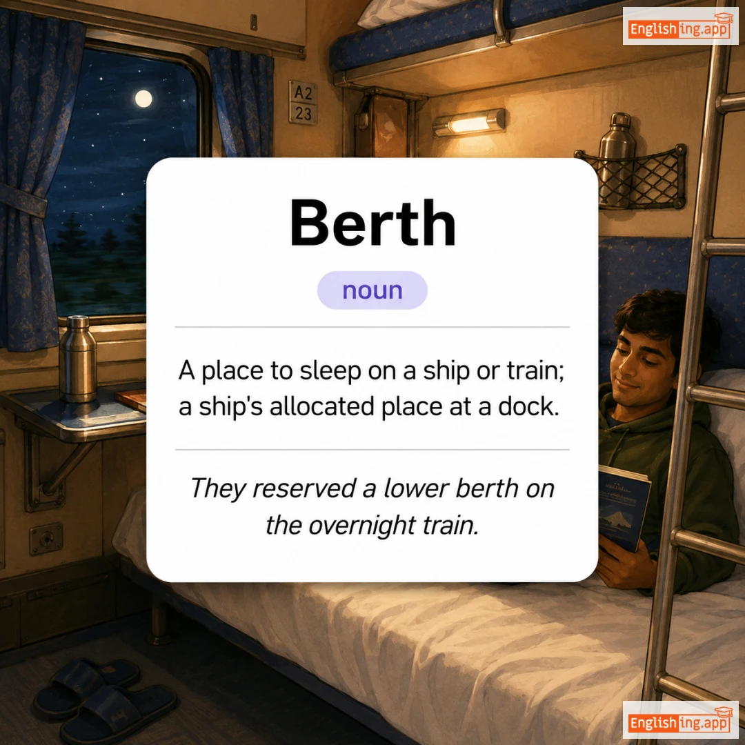 Berth definition card — visual illustration of the meaning