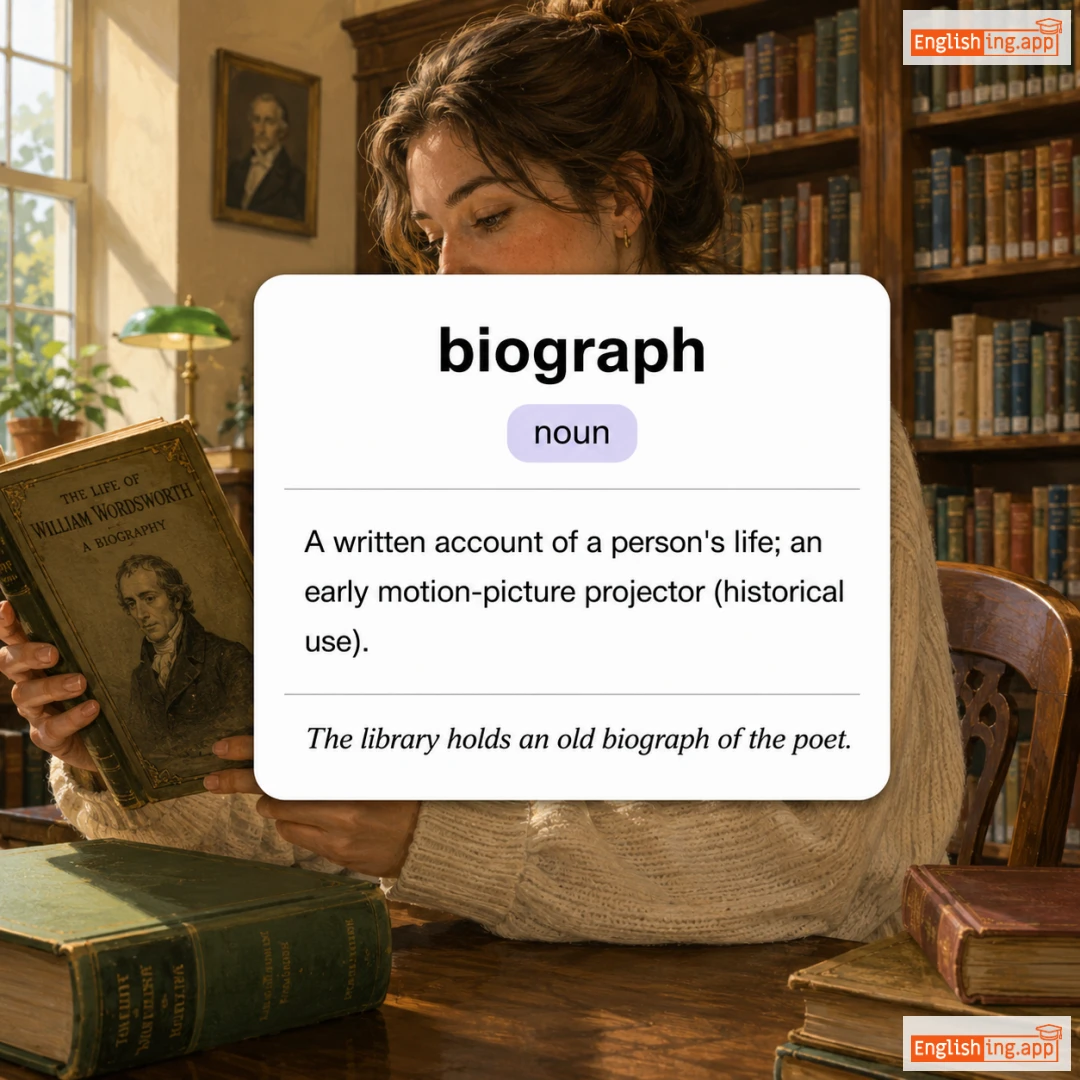 biograph definition card — visual illustration of the meaning