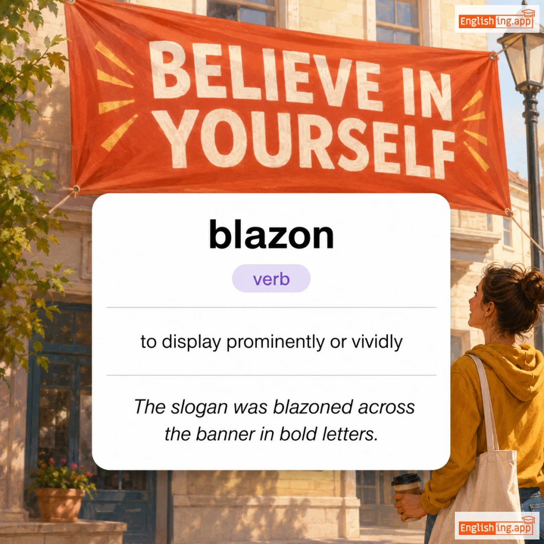 blazon definition card — visual illustration of the meaning