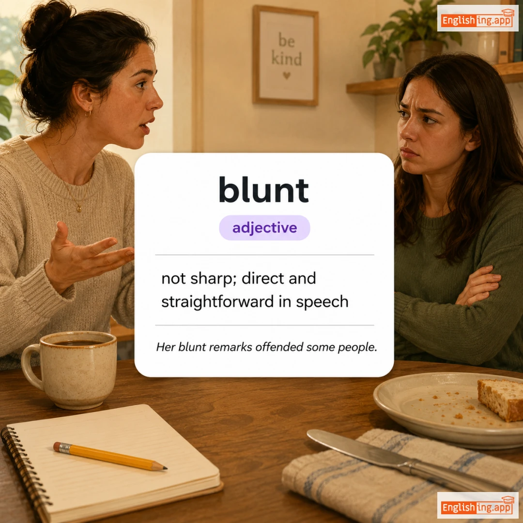 blunt definition card — visual illustration of the meaning