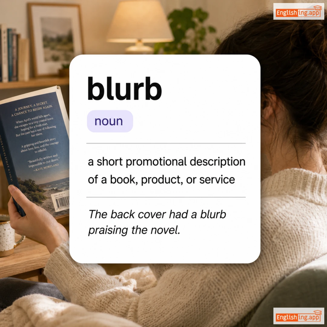 blurb definition card — visual illustration of the meaning