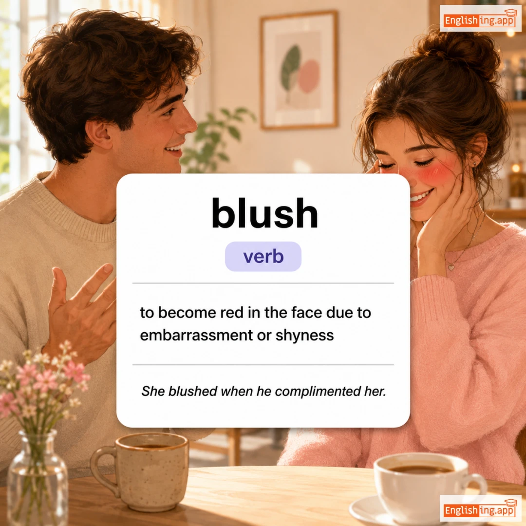 blush definition card — visual illustration of the meaning