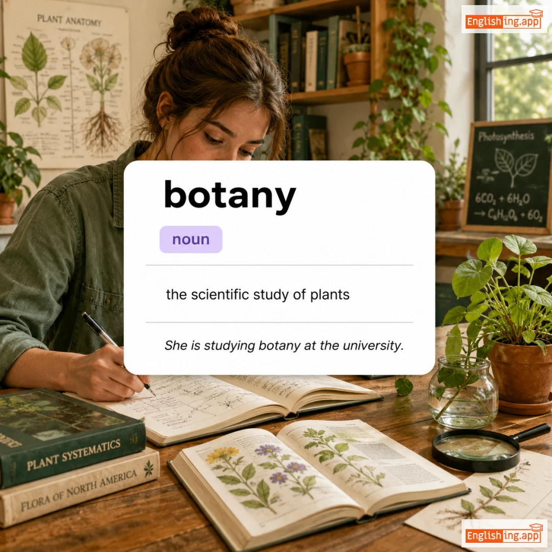 botany definition card — visual illustration of the meaning