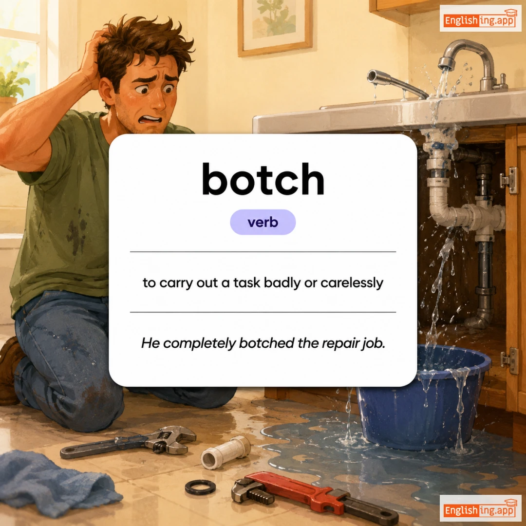 botch definition card — visual illustration of the meaning