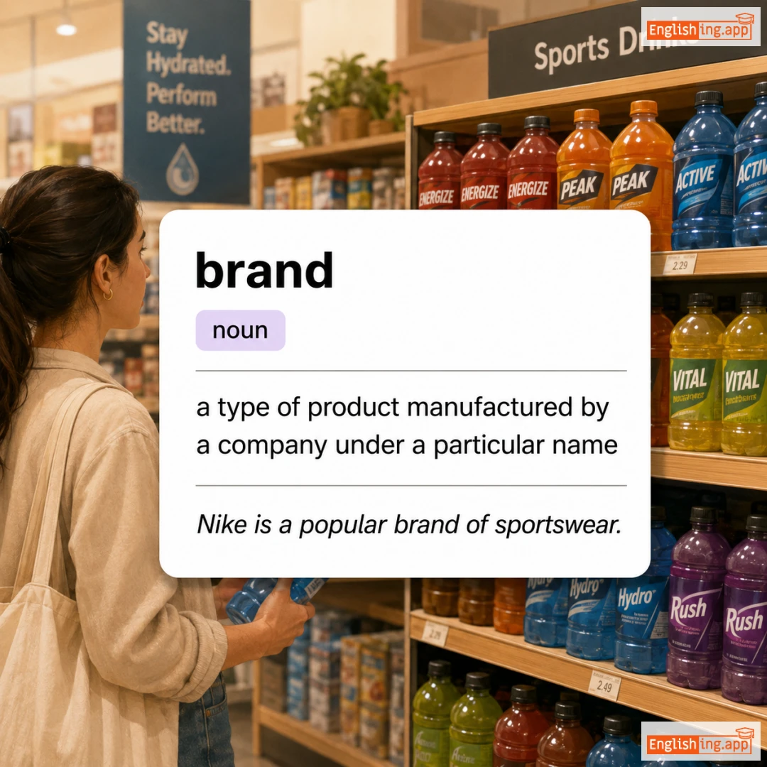 brand definition card — visual illustration of the meaning