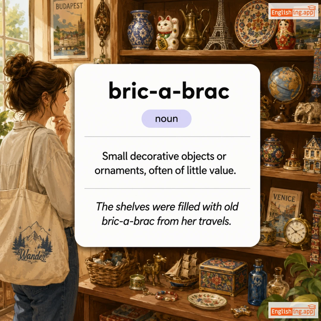 bric-a-brac definition card — visual illustration of the meaning