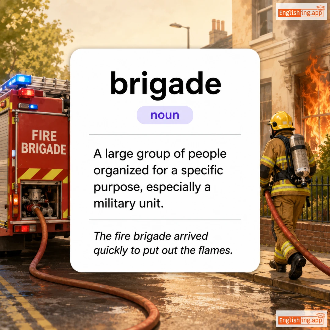 brigade definition card — visual illustration of the meaning