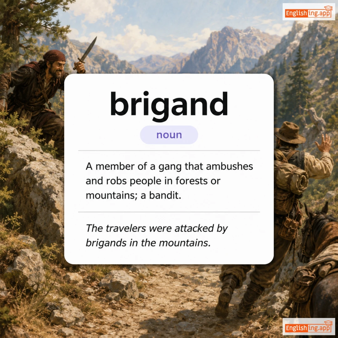 brigand definition card — visual illustration of the meaning