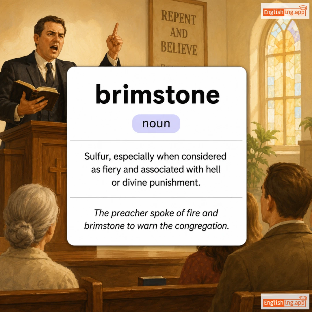 brimstone definition card — visual illustration of the meaning