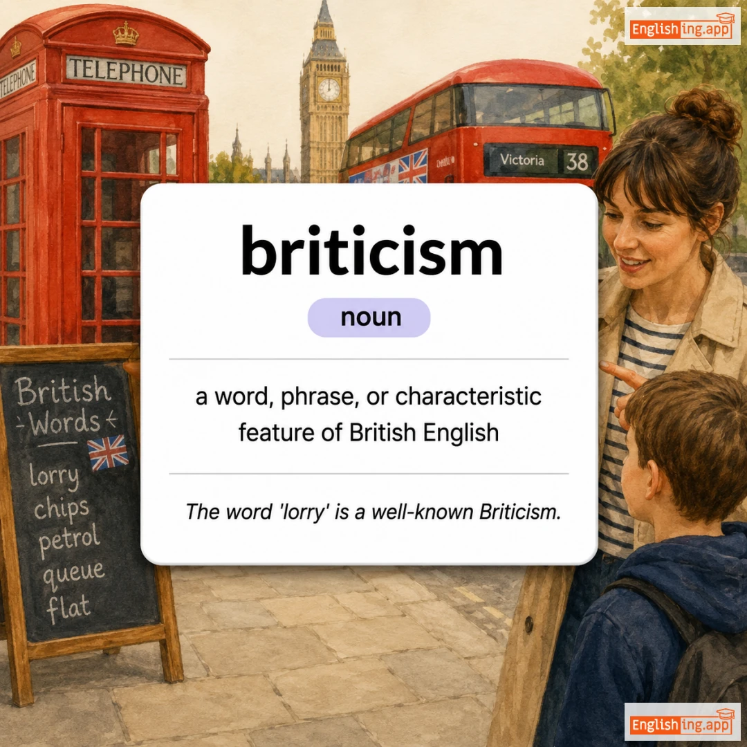briticism definition card — visual illustration of the meaning