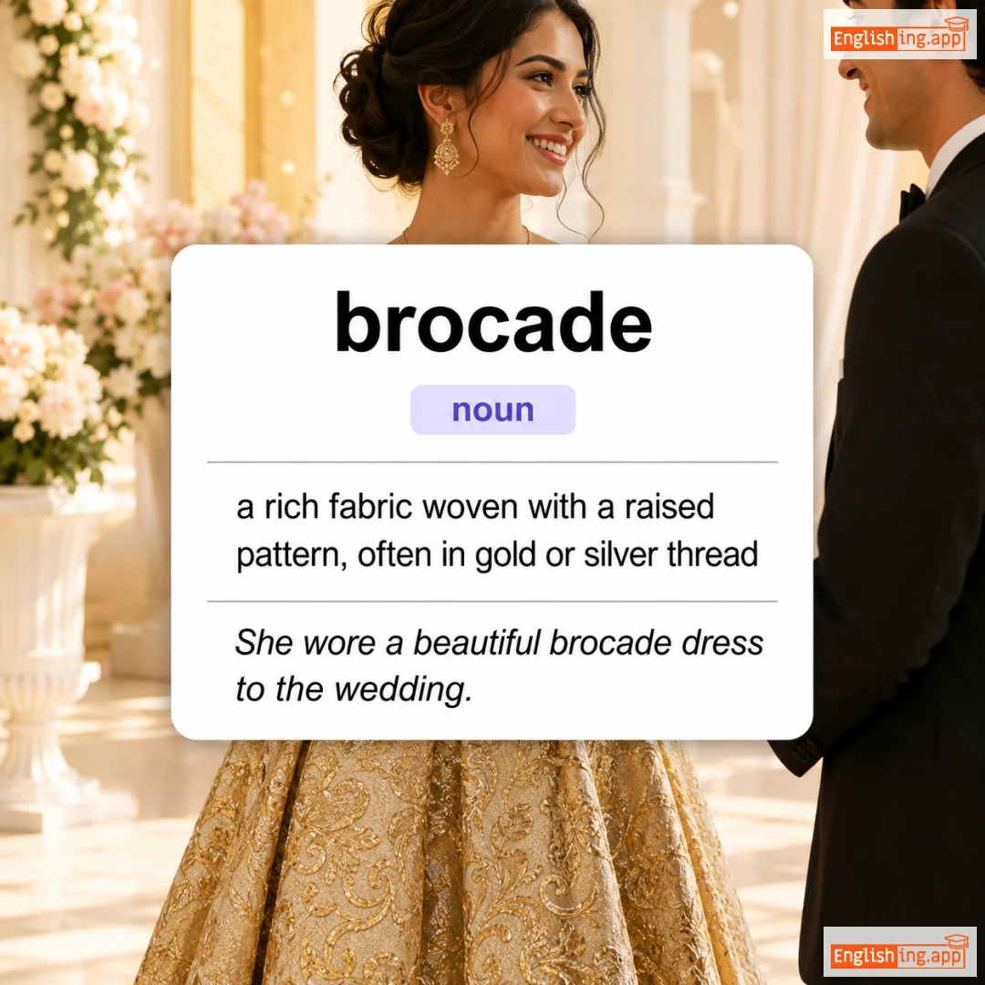 brocade definition card — visual illustration of the meaning