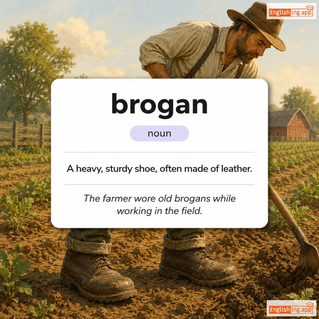 brogan definition card — visual illustration of the meaning