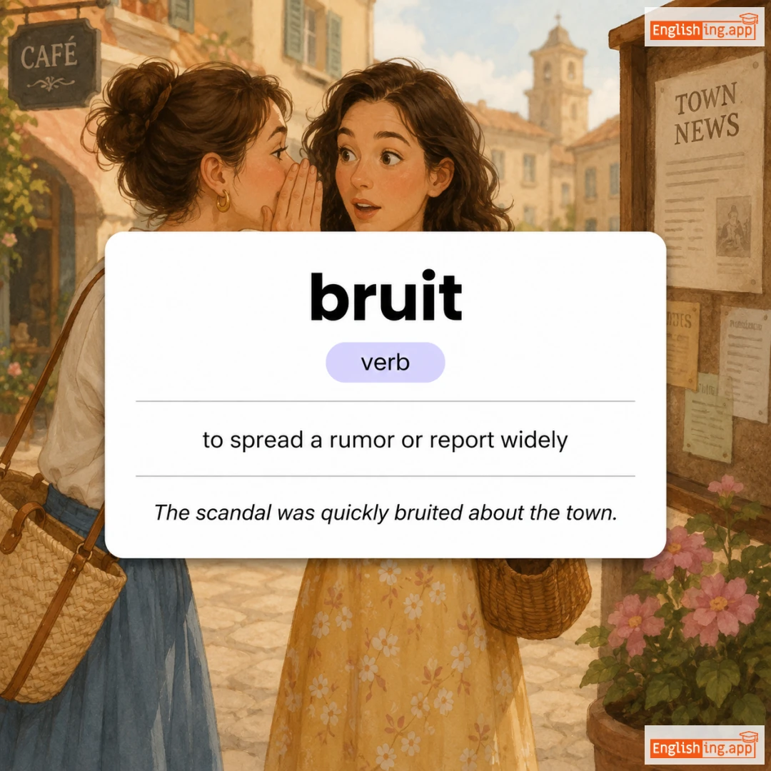 bruit definition card — visual illustration of the meaning