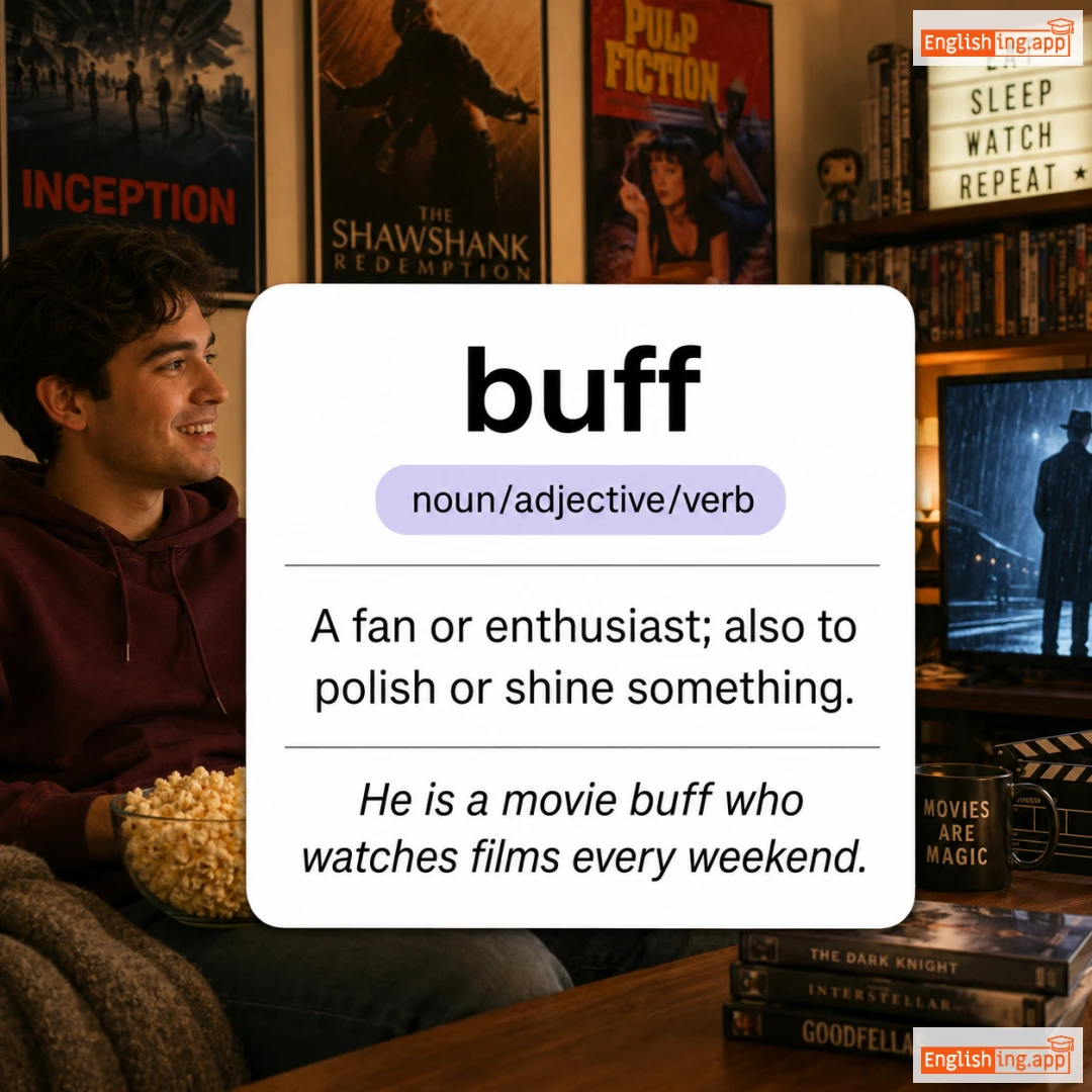 buff definition card — visual illustration of the meaning