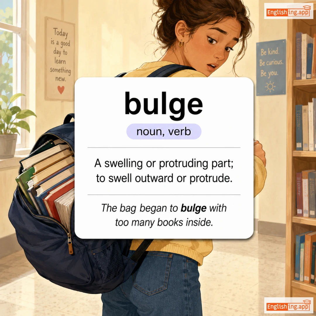 bulge definition card — visual illustration of the meaning