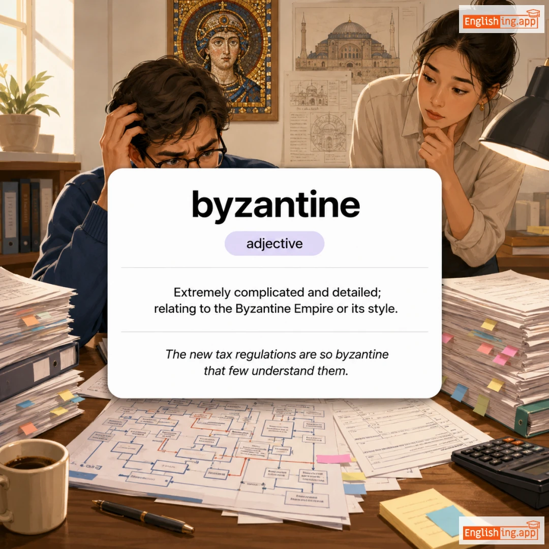byzantine definition card — visual illustration of the meaning