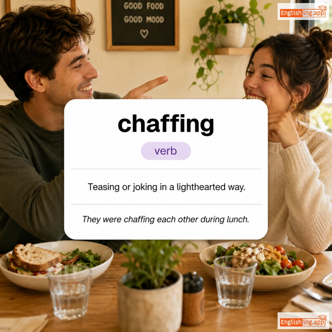 chaffing definition card — visual illustration of the meaning