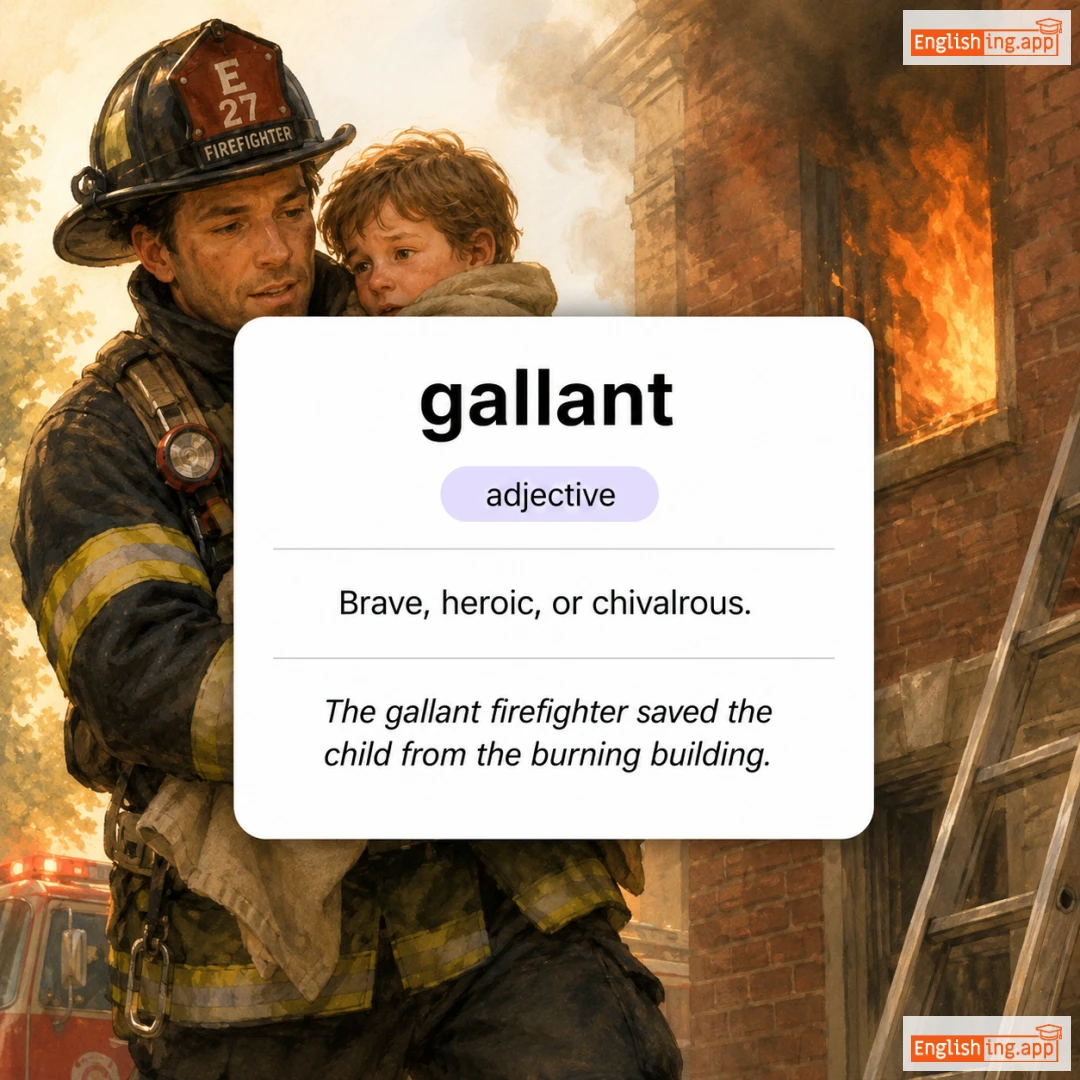 chivalrous definition card — visual illustration of the meaning