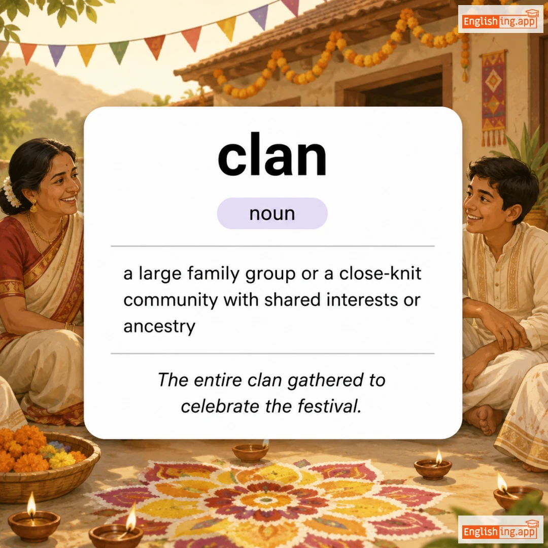 clan definition card — visual illustration of the meaning