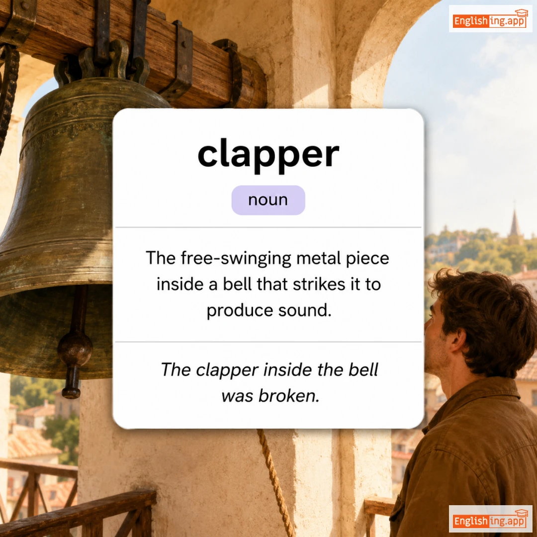 clapper definition card — visual illustration of the meaning