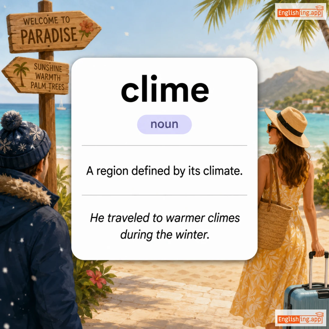 clime definition card — visual illustration of the meaning