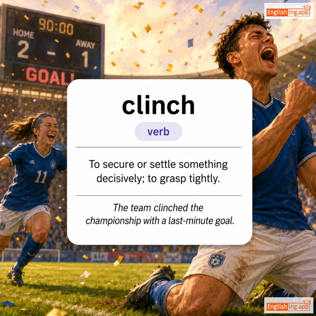clinch definition card — visual illustration of the meaning