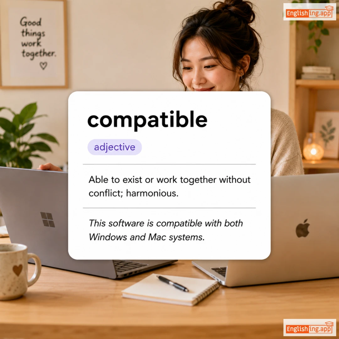 compatible definition card — visual illustration of the meaning