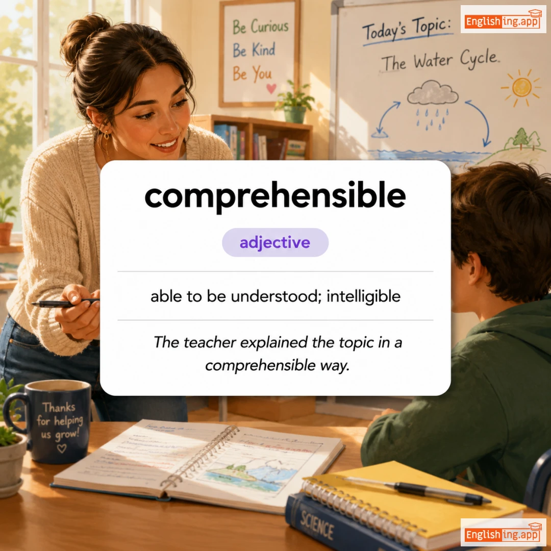 comprehensible definition card — visual illustration of the meaning