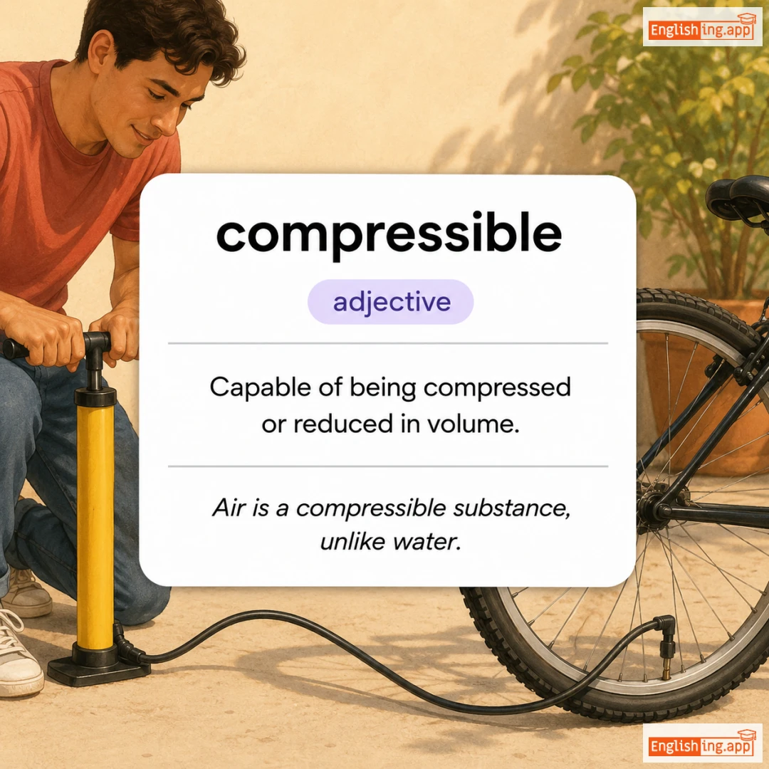 compressible definition card — visual illustration of the meaning
