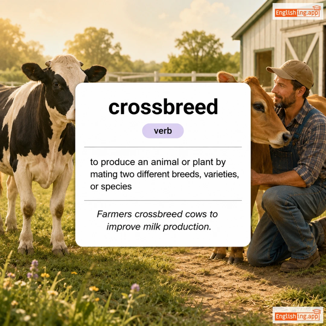 crossbreed definition card — visual illustration of the meaning