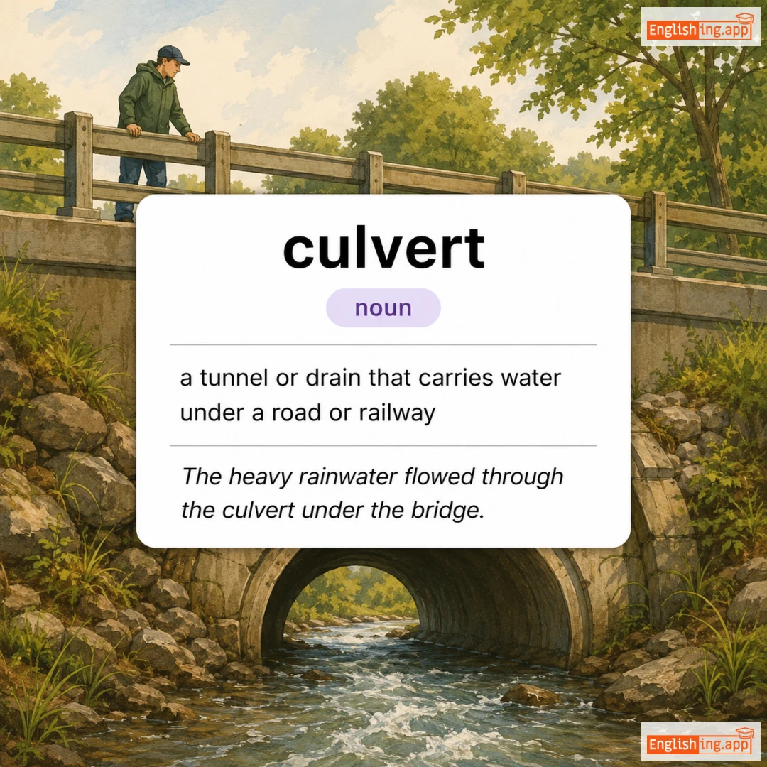 culvert definition card — visual illustration of the meaning