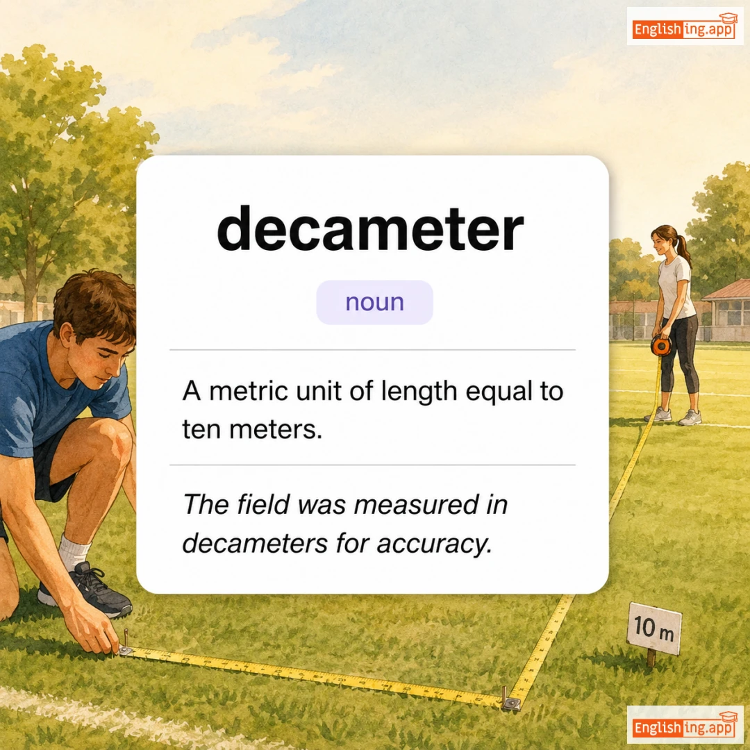 decameter definition card — visual illustration of the meaning